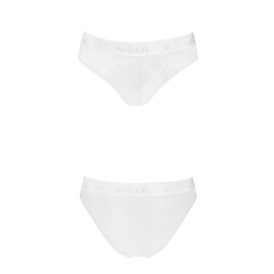 Трусики з широкою гумкою і мереживом Passion PS001 PANTIES white, size S SO4173 фото