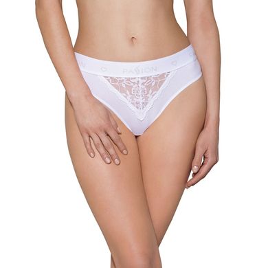 Трусики з широкою гумкою і мереживом Passion PS001 PANTIES white, size S SO4173 фото