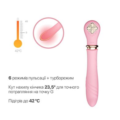 Пульсатор із підігрівом Zalo Sweet Magic - Desire Fairy Pink, турбо режим SO6678 фото