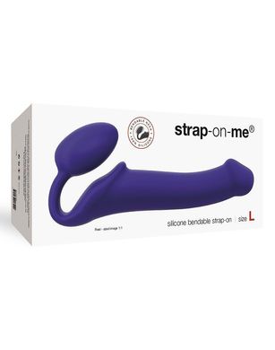 Безремінний страпон Strap-On-Me Violet L, повністю регульований, діаметр 3,7 см SO2708 фото