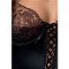 Корсет з пажами BRIDA CORSET black S/M - Passion Exclusive, трусики, шнурівка PS22714 фото 5