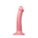 Насадка для страпону Strap-On-Me Mono Density Dildo Rose M, діам. 3,3 см, одношаровий силікон, гнучк SO3568 фото 1