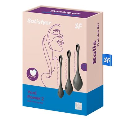 Набір йоні намистин Satisfyer Yoni Power 2 Black, діаметр 2-2,5-3см, маса 22-44-73 г SO5550 фото