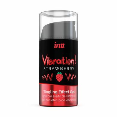 Рідкий вібратор Intt Vibration Strawberry (15 мл), густий гель, дуже смачний, діє до 30 хвилин SO2921 фото