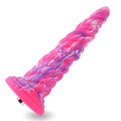 Фантазійний фалоімітатор 10.12″ для секс-машин Hismith Silicone Dildo rose Monster Series, KlicLok SO6215 фото