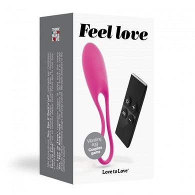 Виброяйце Love To Love Feel Love Pink з пультом ДК та регулюванням інтенсивності SO3087 фото