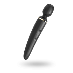 Вібромасажер Satisfyer Wand-er Woman (Black/Gold), водонепроникний, потужний, розмір XXL SO3456 фото