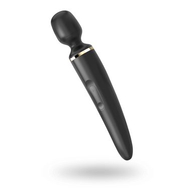 Вібромасажер Satisfyer Wand-er Woman (Black/Gold), водонепроникний, потужний, розмір XXL SO3456 фото