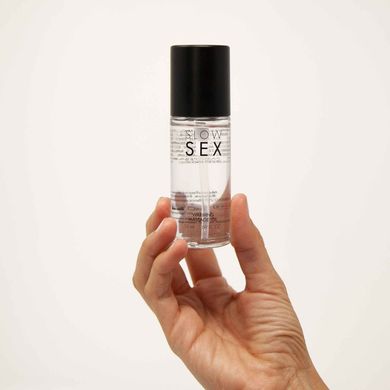 Розігрівальна їстівна масажна олія Bijoux Indiscrets Slow Sex Warming massage oil SO5906 фото