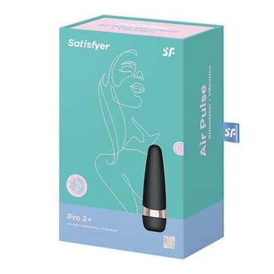 Вакуумний кліторальний стимулятор Satisfyer Pro 3 Vibration з вібрацією та дуже м'яка яким кінчиком SO2304 фото