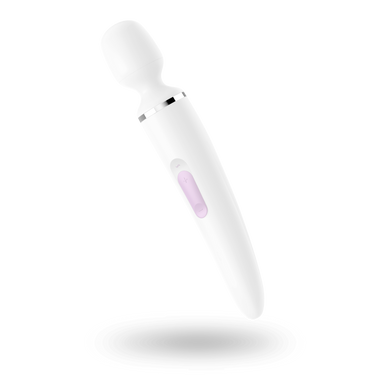 Вібромасажер Satisfyer Wand-er Woman (White/Chrome), водонепроникний, потужний, розмір XXL SO3458 фото