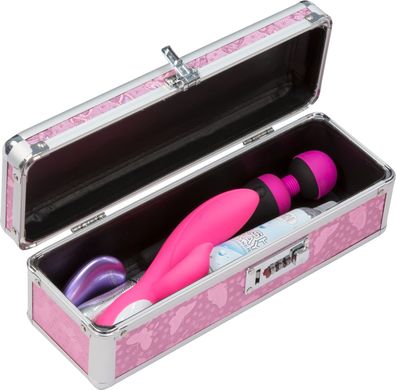 Кейс для зберігання секс-іграшок BMS Factory - The Toy Chest Lokable Vibrator Case Pink з кодовим за SO5563 фото