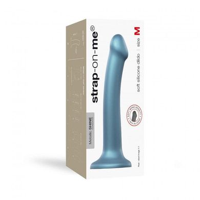 Насадка для страпону Strap-On-Me Mono Density Dildo M Blue, діам. 3,3 см, одношаровий силікон, гнучк SO3569 фото