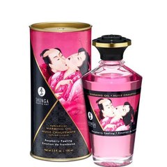 Розігрівальна олія Shunga Aphrodisiac Warming Oil – Raspberry Feeling (100 мл) без цукру, смачна SO2494 фото