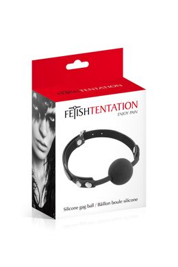 Класичний кляп з силіконовою кулькою Fetish Tentation Silicone Gag Ball SO4038 фото