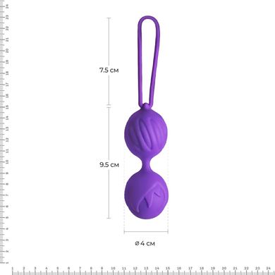 Вагінальні кульки Adrien Lastic Geisha Lastic Balls BIG Violet (L), діаметр 4 см, вага 90 гр AD40293 фото