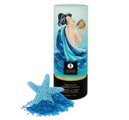 Пінлива сіль для ванни Shunga Dead Sea salt Oriental Crystals — Ocean Temptations (500 г), сіль Мерт SO6894 фото