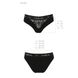 Трусики з широкою гумкою і мереживом Passion PS001 PANTIES black, size S SO4161 фото 6