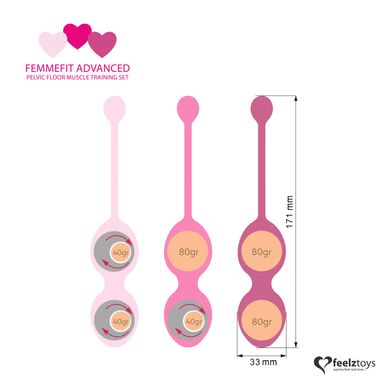 Набір вагінальних кульок для просунутих FeelzToys - FemmeFit Advanced Pelvic Muscle Training Set SO5067 фото